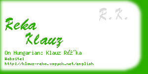 reka klauz business card